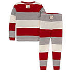 Alternate image 1 for Burt&#39;s Bees&reg; Size 12 Big Kid&#39;s 2-Piece Jumbo Stripe Organic Cotton Pajama Set