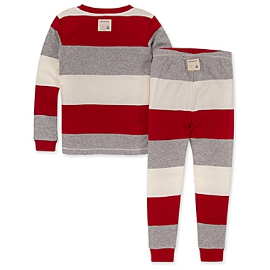 Burt&#39;s Bees&reg; Size 12 Big Kid&#39;s 2-Piece Jumbo Stripe Organic Cotton Pajama Set. View a larger version of this product image.