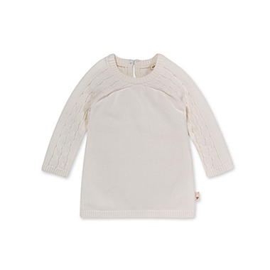 Burt&#39;s Bees Baby&reg; Size 18M Braided Organic Cotton Sweater Knit Dress in Cream. View a larger version of this product image.