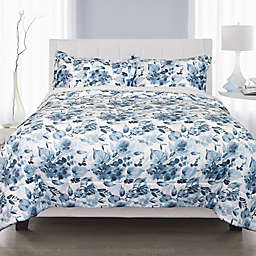 Springs Home Flower 3-Piece Full/Queen Comforter Set in Blue