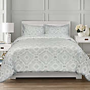 Springs Home Textured Medallion 3-Piece Duvet Cover Set in Blue