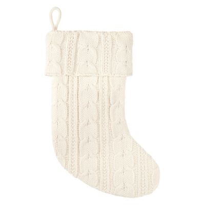 Bee &amp; Willow&trade; Cable Knit Holiday Stocking in Coconut Milk