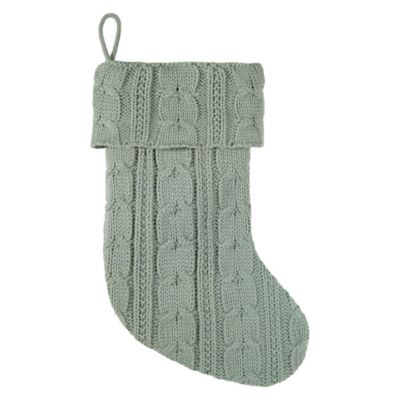 Bee &amp; Willow&trade; Cable Knit Holiday Stocking in Sage