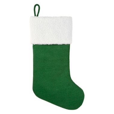 Bee &amp; Willow&trade; Solid Christmas Stocking in Green. View a larger version of this product image.