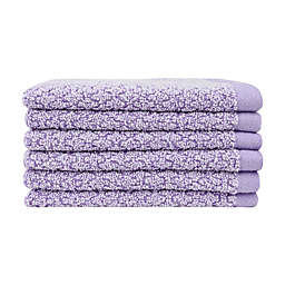 Everplush® Essential Diamond 6-Piece Washcloth Set in Lavender