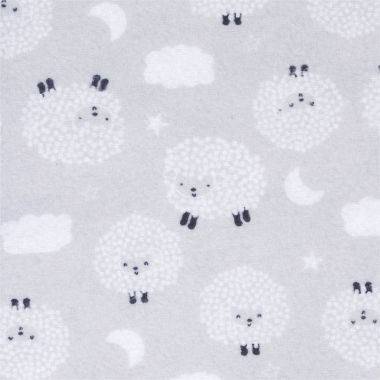 Gerber&reg; 5-Pack Sheep Flannel Blankets in Grey. View a larger version of this product image.