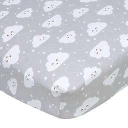 Gerber® Clouds Fitted Crib Sheet in Grey
