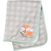 Gerber&reg; Happy Fox Plush Blanket in Grey
