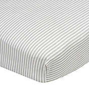 Gerber&reg; Stripes Fitted Crib Sheet in Grey