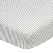 Gerber&reg; Stripes Fitted Crib Sheet in Grey