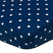 Gerber&reg; Stars Fitted Crib Sheet in Blue