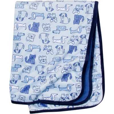 Gerber&reg; Dogs Plush Blanket in Blue