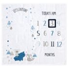 Alternate image 0 for Gerber&reg; Explore Milestone Animals Cotton Muslin Blanket and Felt Frame in Blue