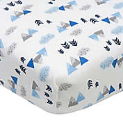 Gerber&reg; Mountains Fitted Crib Sheet in Blue