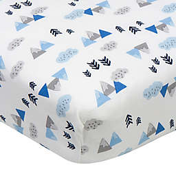 Gerber® Mountains Fitted Crib Sheet in Blue
