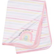 Gerber&reg; Rainbow Plush Blanket in White