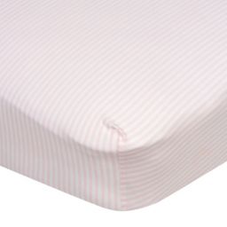 Gerber® Stripes Fitted Crib Sheet in Pink