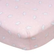 Gerber&reg; Princess Crowns Cotton Fitted Crib Sheet in Pink