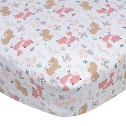 Gerber® Woodland Fitted Crib Sheet in White