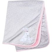Gerber&reg; Mommy & Me Bunny Plush Blanket in Grey