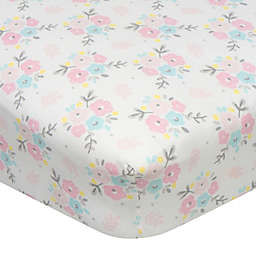 Gerber® Floral Princess Fitted Crib Sheet in White