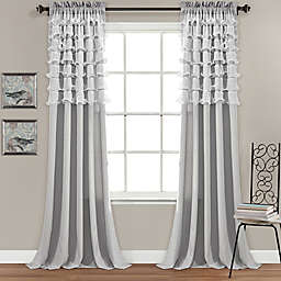 Lush Décor Avery 84-Inch Rod Pocket Window Curtain Panels in Grey (Set of 2)
