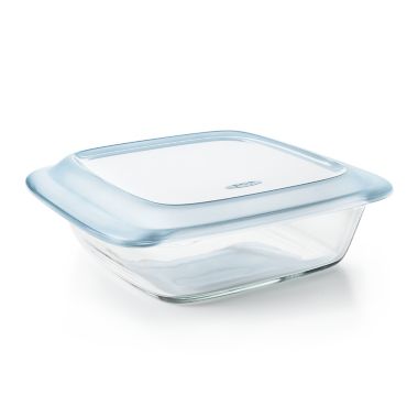 OXO Good Grips&reg; 2 qt. Oblong Glass Baking Dish with Lid. View a larger version of this product image.