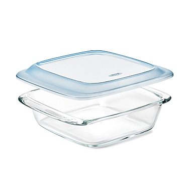 OXO Good Grips&reg; 2 qt. Oblong Glass Baking Dish with Lid. View a larger version of this product image.
