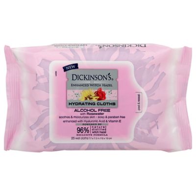 Dickinson&#39;s&reg; Enhanced Witch Hazel 25-Count Hydrating Cleansing Cloths with Rosewater