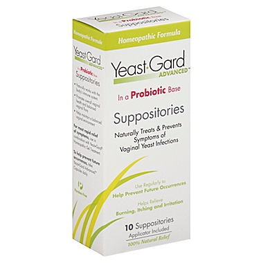 YeastGard Vagisil&reg; Advanced 10-Count Homeopathic Suppositories. View a larger version of this product image.