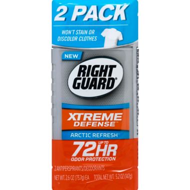 Right Guard Xtreme Defense 2-Pack 2.6 oz. Antiperspirant Deodorant Solid in Arctic Refresh. View a larger version of this product image.