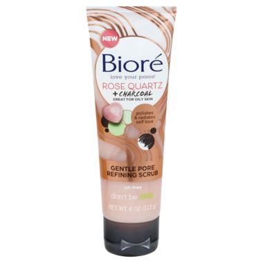 Bior&eacute;&reg; 4 oz. Rose Quartz + Charcoal Gentle Pore Refining Scrub. View a larger version of this product image.