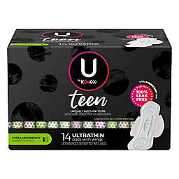 U by Kotex® Teen 14-Count Extra Absorbency Ultra Thin Pads with Wings
