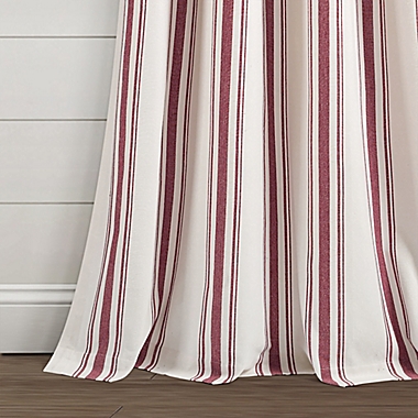 Lush Decor Farmhouse Stripe Yarn Dyed Rod Pocket Window Curtain Panels (Set of 2). View a larger version of this product image.