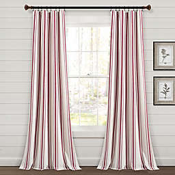 Lush Décor Farmhouse Stripe Rod Pocket Window Curtain Panels (Set of 2)
