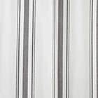 Alternate image 4 for Lush Decor Farmhouse Stripe Yarn Dyed 84-Inch Rod Pocket Window Curtain Panels in Grey (Set of 2)