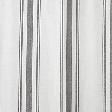 Lush Decor Farmhouse Stripe Yarn Dyed 84-Inch Rod Pocket Window Curtain Panels in Grey (Set of 2). View a larger version of this product image.