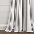 Alternate image 2 for Lush Decor Farmhouse Stripe Yarn Dyed 84-Inch Rod Pocket Window Curtain Panels in Grey (Set of 2)