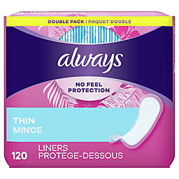 Always Thin 120-Count Regular Unscented Daily Liners