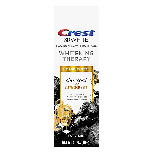 Alternate image 1 for Crest® 3D White 4.1 oz. Whitening Therapy Charcoal w/ Ginger Oil Toothpaste in Zesty Mint