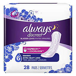 Always® Discreet 28-Count Incontinence Extra Heavy Long Size Pads