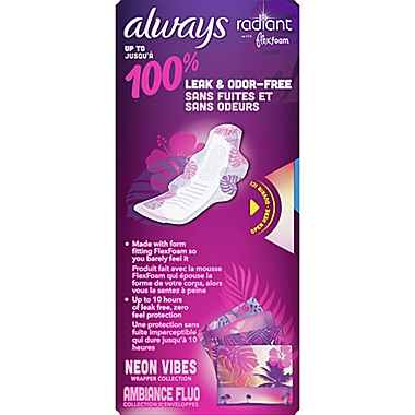 Always Radiant FlexFoam 22-Count Size 3 Extra Heavy Scented Pads with Wings. View a larger version of this product image.