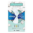 Alternate image 0 for Always Pure Cotton FlexFoam 28-Count Size 1 Regular Unscented Pads with Wings