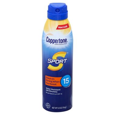 Coppertone&reg; 5.5 oz. Sport SPF 15 Sunscreen Spray. View a larger version of this product image.