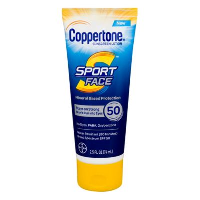Coppertone&reg; 2.5 oz. Sport Mineral Face Sunscreen Lotion with SPF 50