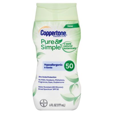 Coppertone&reg; 6.0 oz. Pure &amp; Simple Sunscreen Lotion with SPF 50