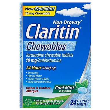 Claritan&reg; 24-Count Non-Drowsy Chewables in Cool Mint. View a larger version of this product image.