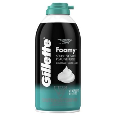Gillette&reg; 11 oz. Sensitive Foamy Shaving Cream. View a larger version of this product image.