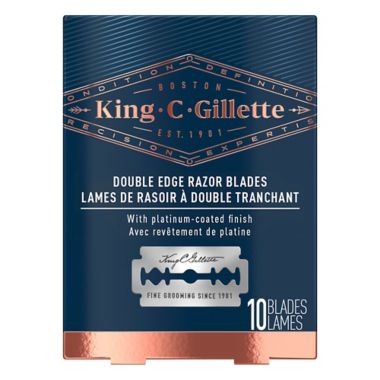 King C. Gillette&reg; 10-Count Double Edge Safety Razor Blades for Shaving. View a larger version of this product image.