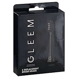 Gleem 2-Count Battery Toothbrush Brush Head Refills in Black